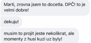 Zpráva klientky: zrovna jsem to dočetla, je to velmi dobré, momenty z husí kůže už byly