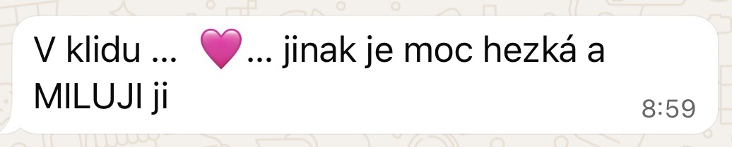 Zpráva posluchačky: je moc hezká a miluji ji